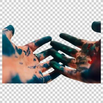 Painted hands Stock Illustration