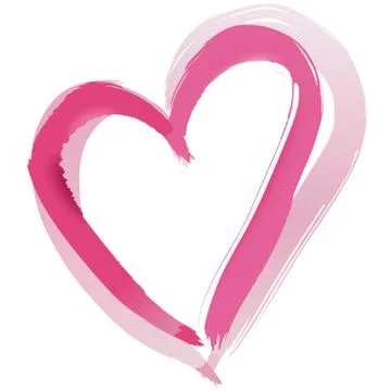 Painted Heart Shape Stock Illustration