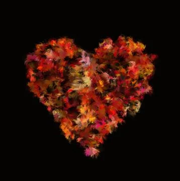 Painted heart shape Stock Illustration