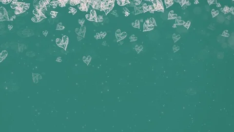 Painted Hearts Falling Background. Stock Footage 70942228