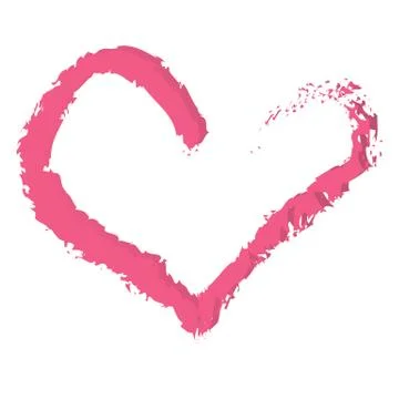 Painted hearts Stock Illustration