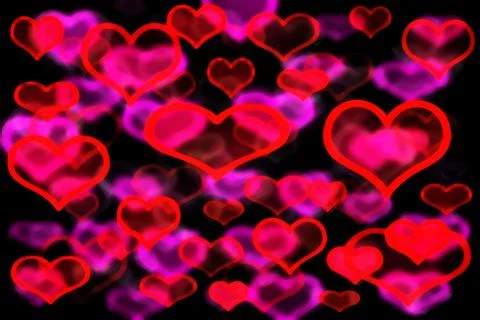 Painted Hearts 스톡 일러스트