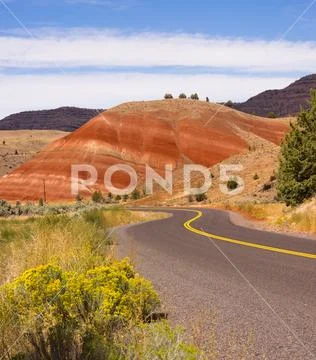 Painted Hills Fossil Beds Oregon State USA North America Stock Photos