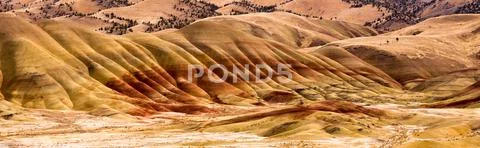 Painted Hills Fossil Beds Oregon State USA North America Stock Photos