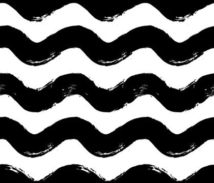 Painted Horizontal Wave Pattern Stock Illustration