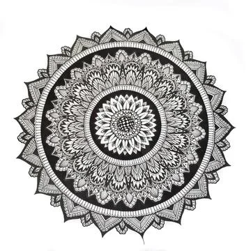  Painted ink paper circle with patterns. Painted ink on paper circle with ... Stock Photos
