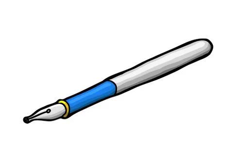 Painted ink pen Stock Illustration