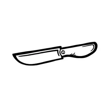 Painted kitchen knife Stock Illustration