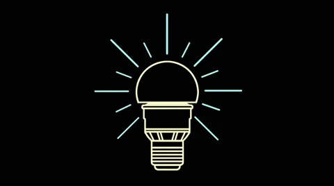 Painted led bulb Stock Footage 40105779