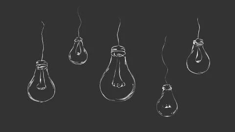 Painted light bulbs. Stock Illustration