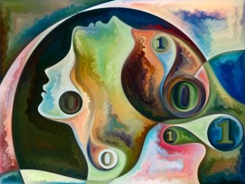Painted Living Canvas Stock Illustration