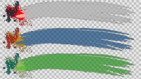 Painted lower thirds painted by splatter and brush strokes Video stock 65519964