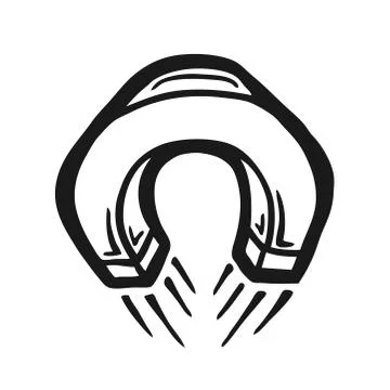 Painted magnet icon Stock Illustration