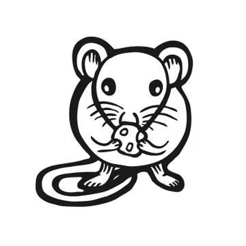 Painted mouse Stock Illustration