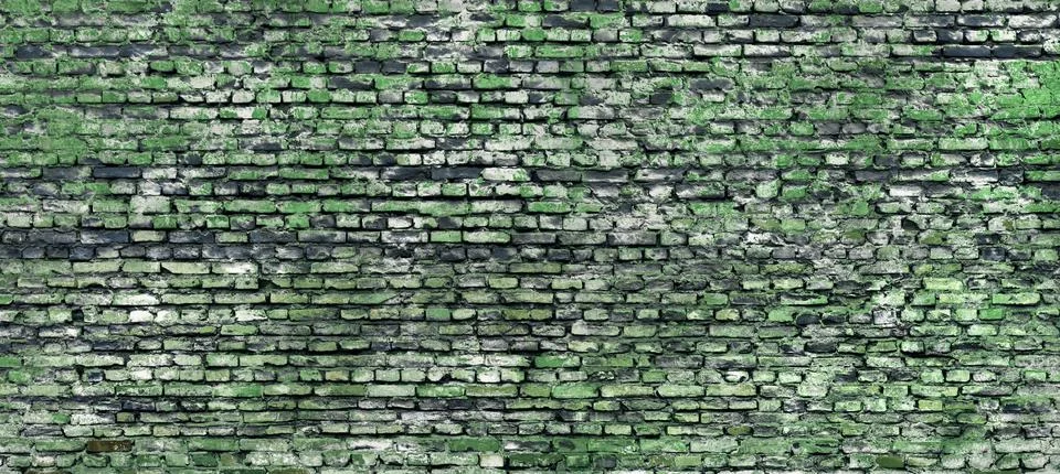 Painted multicolor brick pattern background Stock Photos