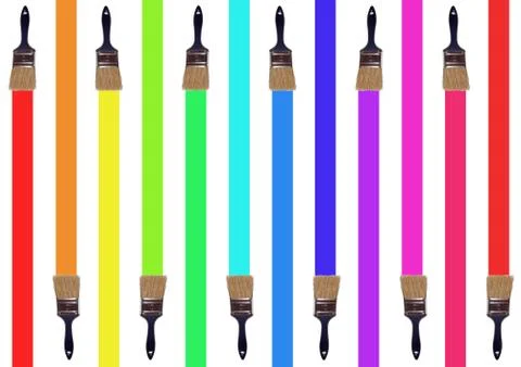 Painted multicoloured stripes Stock Illustration