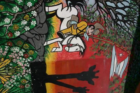 Painted murals Foto stock