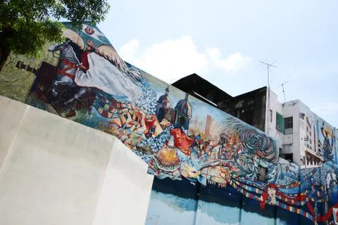 Painted murals Stock Photos