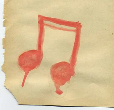 Painted Music Note Stock Illustration