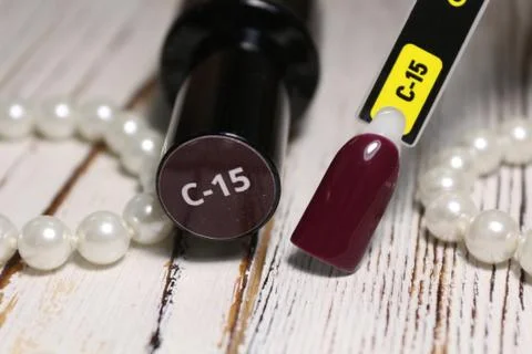 Painted nail tips in different colors. Manicure Stock Photos