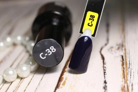 Painted nail tips in different colors. Manicure Stock Photos