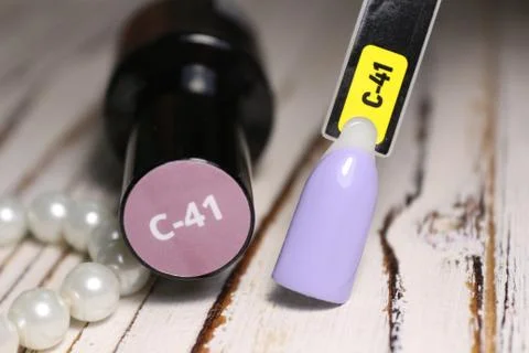 Painted nail tips in different colors. Manicure Stock Photos