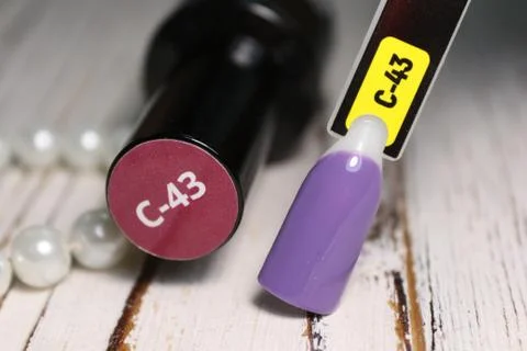 Painted nail tips in different colors. Manicure Stock Photos