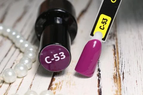 Painted nail tips in different colors. Manicure Stock Photos