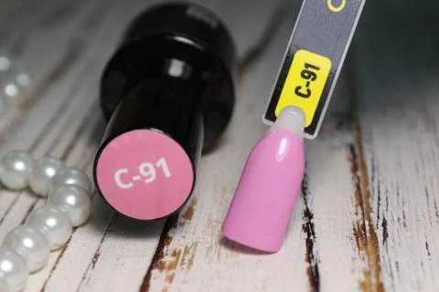 Painted nail tips in different colors. Manicure Stock Photos