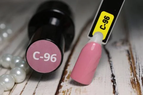 Painted nail tips in different colors. Manicure Stock Photos