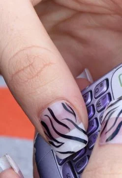 Painted nails Stock Photos