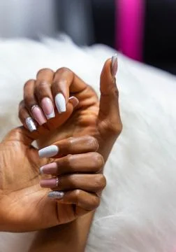 Painted nails Stock Photos