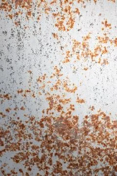 Painted old metal surface with rust appearing. The texture of painted metal. Stockfoto's