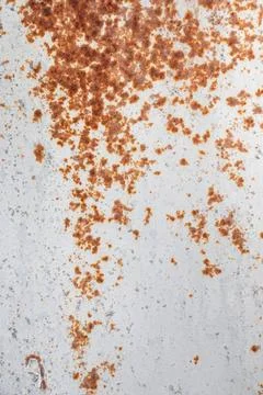 Painted old metal surface with rust appearing. The texture of painted metal. 스톡 사진