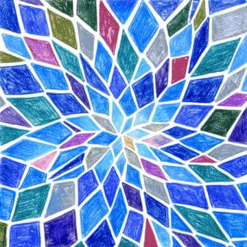 Painted pencils background Stock Illustration