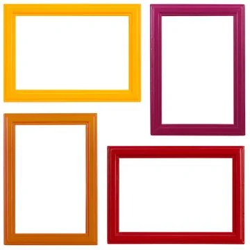 Painted picture frames Foto stock