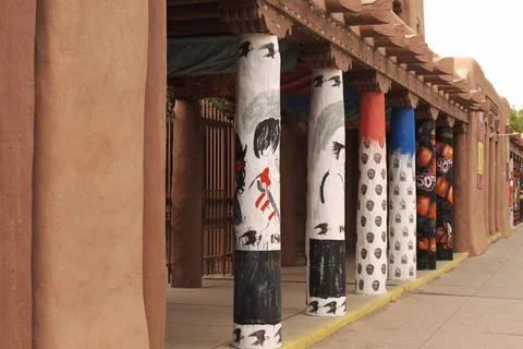 Painted Pillars Foto stock
