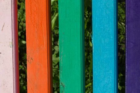 Painted planks 스톡 사진