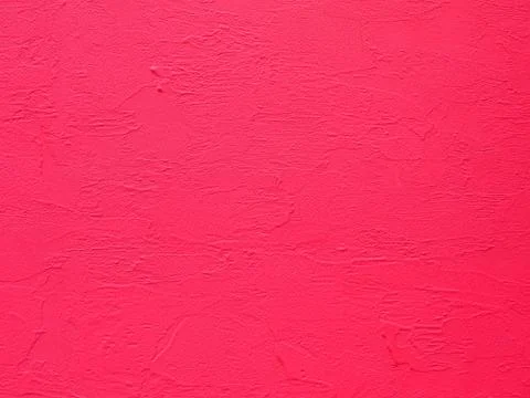 Painted plaster wall background, Bright neon pink. Stock Photos
