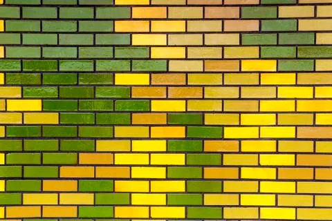 Painted Rectangular Pattern Design and Texture of Brick Wall Stock Photos