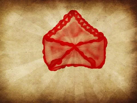 Painted red envelope Stock Illustration