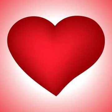 Painted red heart, red background Stock Illustration