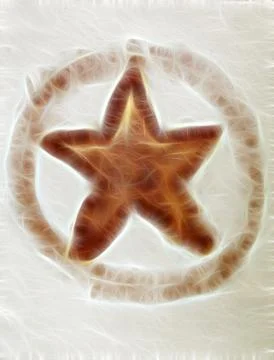 Painted red star Stock Illustration