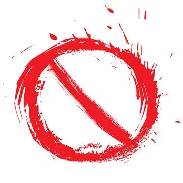 Painted Restricted symbol Stock Illustration