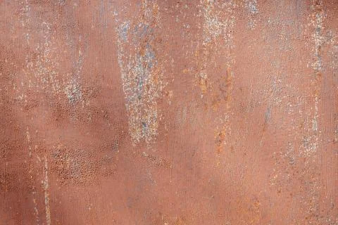 Painted rusty metal surface for background. Red painted metal with rust. Stock-Fotos