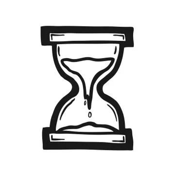 Painted sand clock Stock Illustration