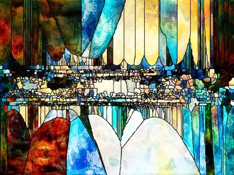 Painted Shape Division Stock Illustration