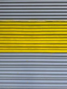 Painted shutters of a store Stock Photos