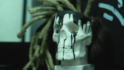 Painted skull 库存影片 159678643