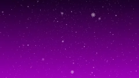 Painted snowflakes fall on a gradient , purple background. Animated background Stock Footage 253061298